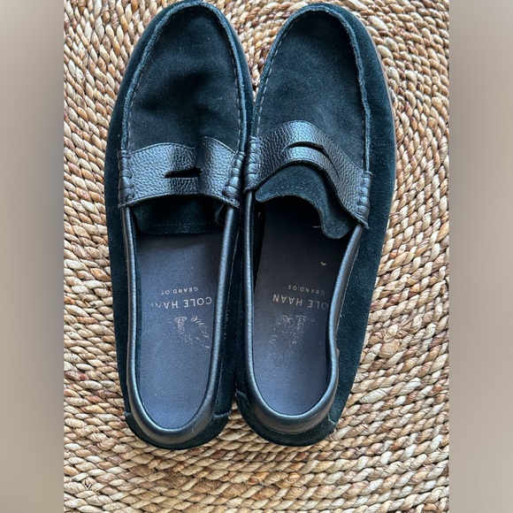 Cole Haan Men's Black Suede Loafers - size 13 - Picture 1 of 8